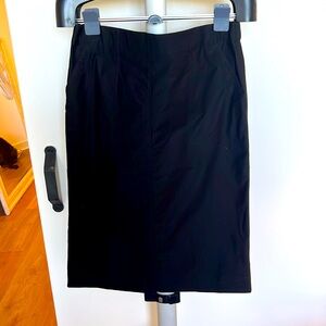 Banana Republic Black Stretch Long Skirt With Front Pockets